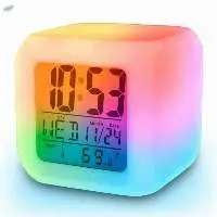 Colourful Cube Digital Clock Alarm Clock