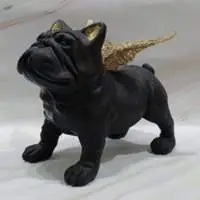 Black Ceramic Bull Dog