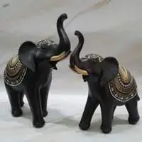 Elephant Statue Resin Animal Set