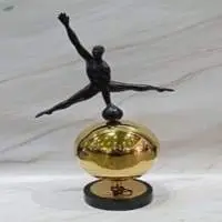 Black Man With Golden Ball Figurine
