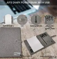 Jute Diary Power Bank With USB