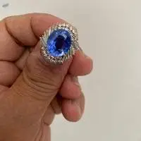 Ring With Blue Sapphire Diamond