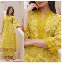 Cotton A line Kurti Palazzo Set