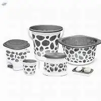 Duplex Spa 6 Round Plastic Printed Bathroom Set