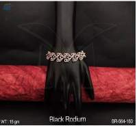 Rodium Fancy Style Party Wear Diamond Bracelet