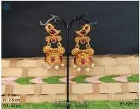 Peacock Shape Jhumka Kemp Earring Set