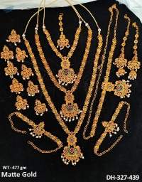 Matte Gold Polish Antique Dulhan Set