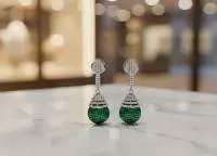 Black Rodium Polish Fancy Earring