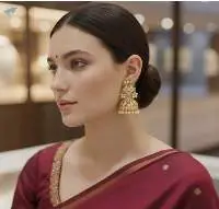 Peacock Design Party Wear Jhumka Earring
