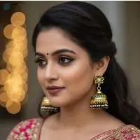 Fancy Design Gold Polish Thewa Earring