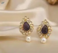 High Gold Polish American Diamond Earring