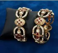 New Design Antique Two Tone Polish 2 Bangles