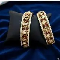 Antique Rajwadi Polish Party Wear 2 Bangles