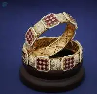 Fancy Design Rajwadi Polish 2 Bangles Set