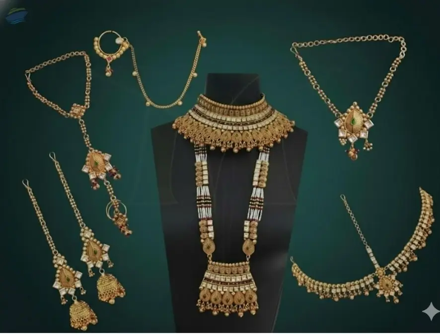 High Gold Polish Designer Fancy Dulhan Set