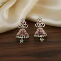 American Diamond  Ad Cz Full Stone Earrings