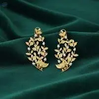 High Gold Polish Designer Fusion Earrings