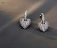 Rodium Polish Glamorous Dangle Drop Earrings