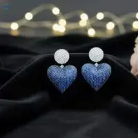 Black Rodium Polish Fancy Style Earrings