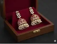 Matte Gold Party Wear Earrings