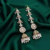Antique Mehendi Polish Jhumka Design Earrings