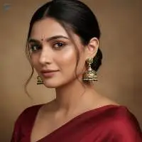 Fancy Style Gold  Polish Thewa Earrings