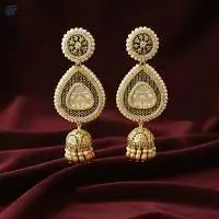 Trangle Shape Jhumka Thewa Earring
