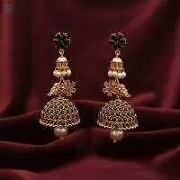 Coloring Flower Polki Jhumka