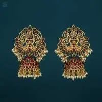 Clustered Pearl Party Wear Jhumka Earring