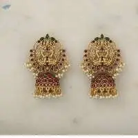 Clustered Pearl Designer Jhumka Earring