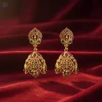 Matte Gold Polish Kemp Design Earring