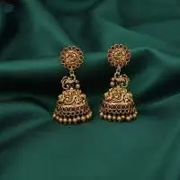 Fancy Design Party Wear Kemp Jhumka Earring
