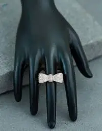 American Diamond Rose Rodium Finger Rings