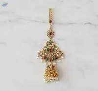 Ruby Green Jhumka Polki Judda