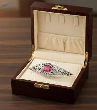 American Diamond Rodium Polish Kada