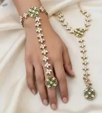 Designer Mehendi Polish Full Stone Haath Paan