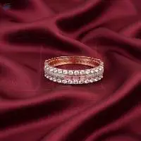 Diamond Beautiful Rose Rhodium Kada