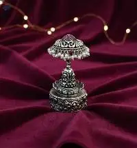 Oxidized Silver Full Stone Sindoor Box