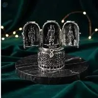 Oxidized Silver Designer Sindoor Box