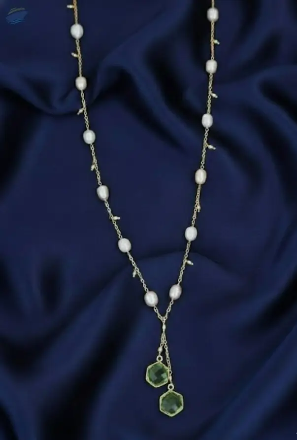 Fusion High Gold Polish Fancy Design Stone Mala