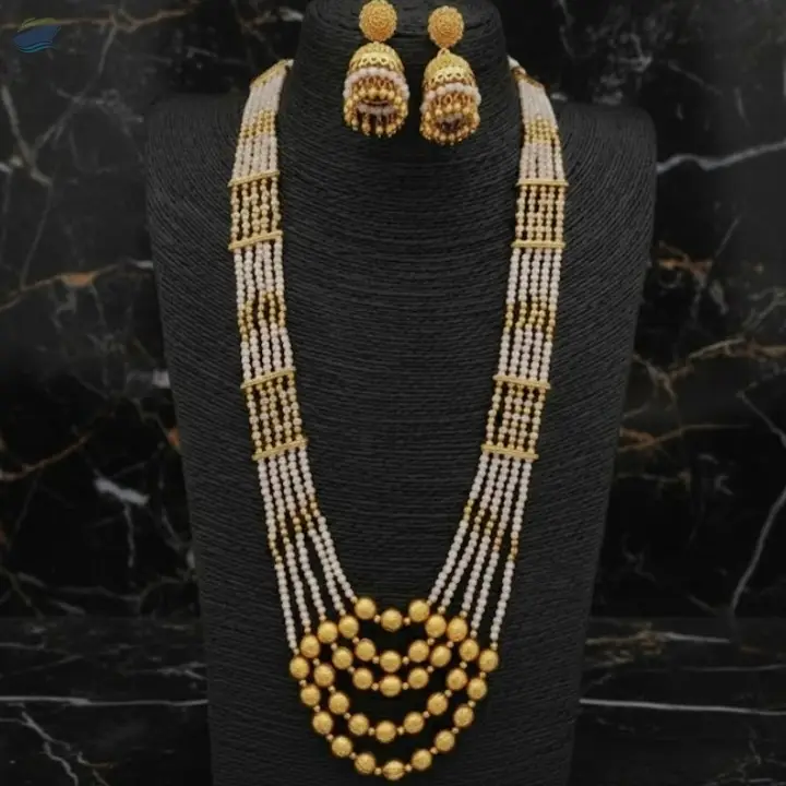 High Gold Polish Fashion Long Mala Necklace