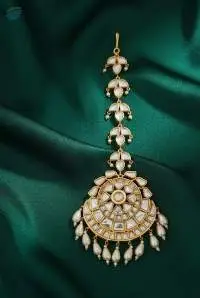 High Gold Clustered Party Wear Maang Tikka