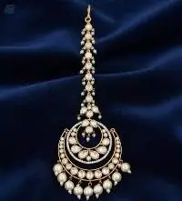 High Gold Bridal Kundan Maang Tikka Design