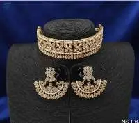 Beautiful Wedding Wear Kemp Choker Necklace