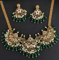 Beautiful design Matte Gold Polish Necklace