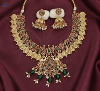 Heavy Laxmi Coin Desing Coin Necklace