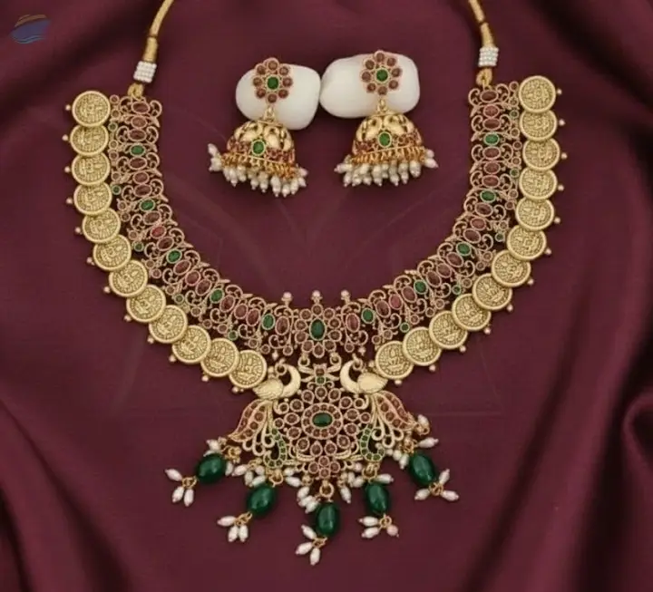 Heavy Laxmi Coin Desing Coin Necklace