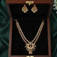 Fancy Style Party Wear Long Necklace Set