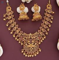 Peacock Design Kemp Short Necklace Set