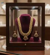 High Gold Polish Party Wear Necklace Set